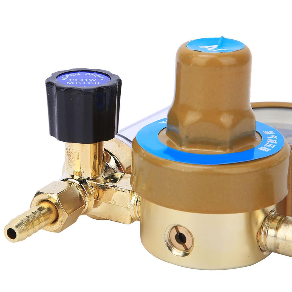 Argon CO2  Meter Welding Regulator, Pressure Gauge, MIG TIG Welder Parts, with Clear Scales,   Resistant, External   Relief Design