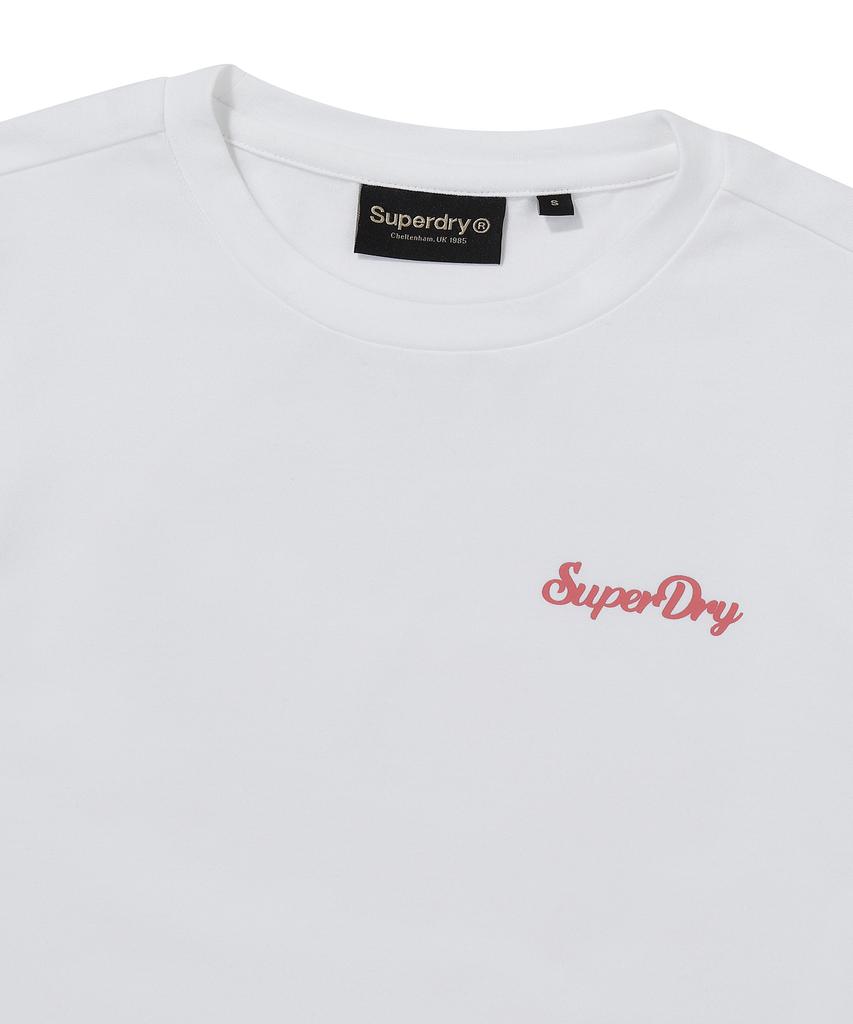 Syupeodeulai W Beach Car Crop T-Shirt White