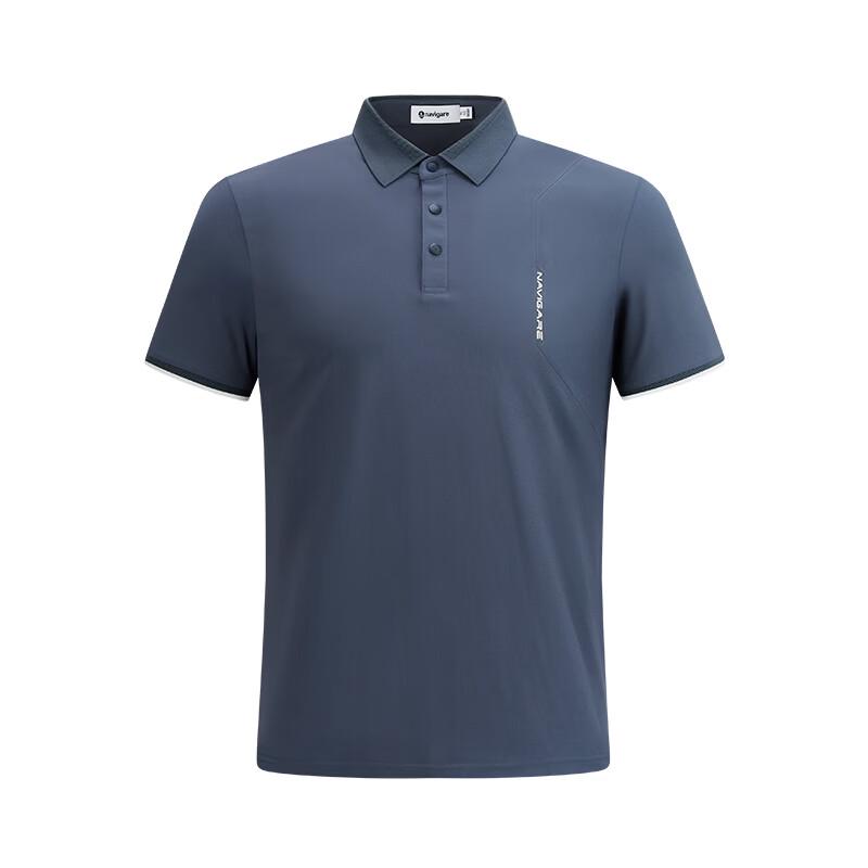 Navigare Men's Sun Protection Quick-Dry Cooling Polo T-Shirt