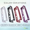 Rubonarie License Plate License Plate Angle Adjustment Aluminum Car License Plate Cover Aluminum Holder Universal (Silver)