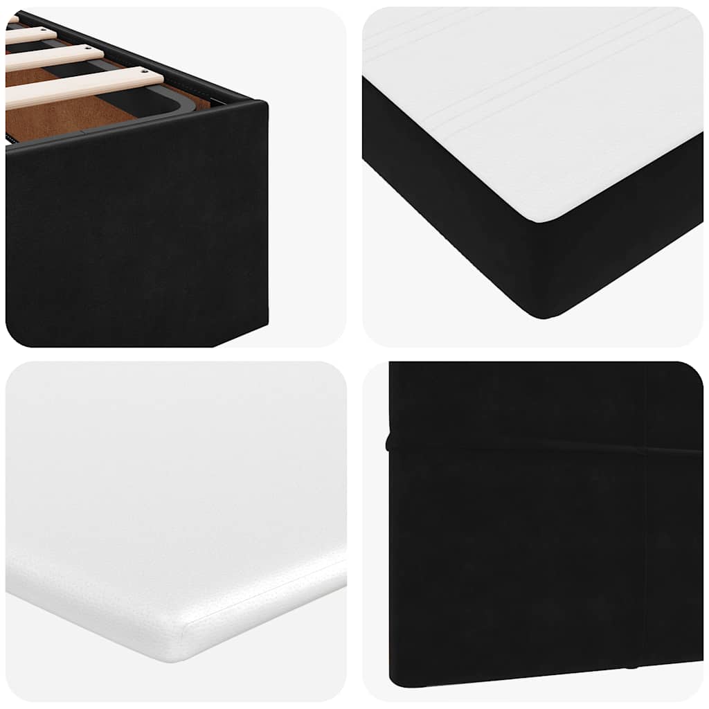 Enjoy restful nights with this Ottoman bed with mattresses and LED lighting in light gray 160 x 200 cm fabric