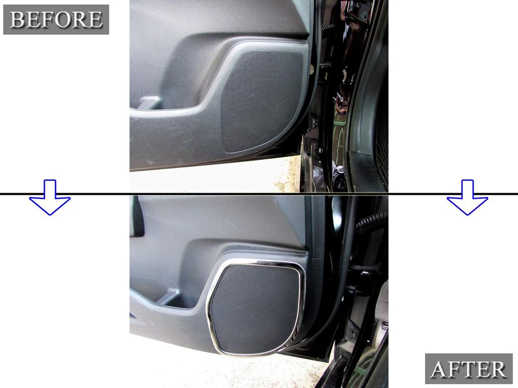 BRIGHTZ Finish Stainless Steel Plated Front Inner Door Handle Cover for Toyota Step Wagon RK K2 Ultra-Mirror (SPEAKER-033) RK1, RK2, K1, (1, 2, 31603)