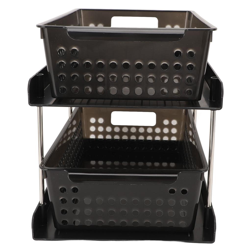 2-stufiger Organizer Mehrzweck-Aufbewahrungskörbe Badezimmer-Aufbewahrungsorganizer Waschtisch-Behälter