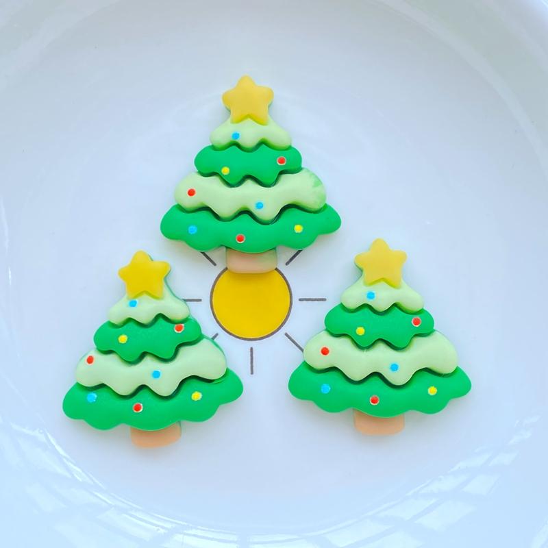 10 Stück Neue Niedliche Mini-Weihnachtsserie Flache Rückseite Harz-Cabochons Scrapbooking DIY Schmuck Handwerk Dekoration Zubehör