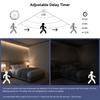 Clearhill Motion Sensor COB LED 5V USB Strip Light, 5M, Warm White 3000K, Daytime and Night Modes, 4 Timer Off Modes, 320 LEDsM, 8mm Wide, for DIY