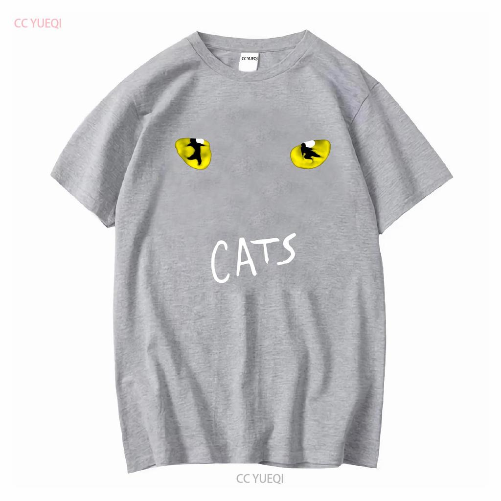 Official CATS Logo T Shirt long or short sleeves vintage Washed Casual designer clothes Stylish Versatile Soft streetwear
