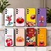 C-Cartoon R-Red Cute A-Elmo-O  Phone Case For Samsung Galaxy A73,A72,A71,A70,A53,A52,A51,Soft Silicone Black Cover
