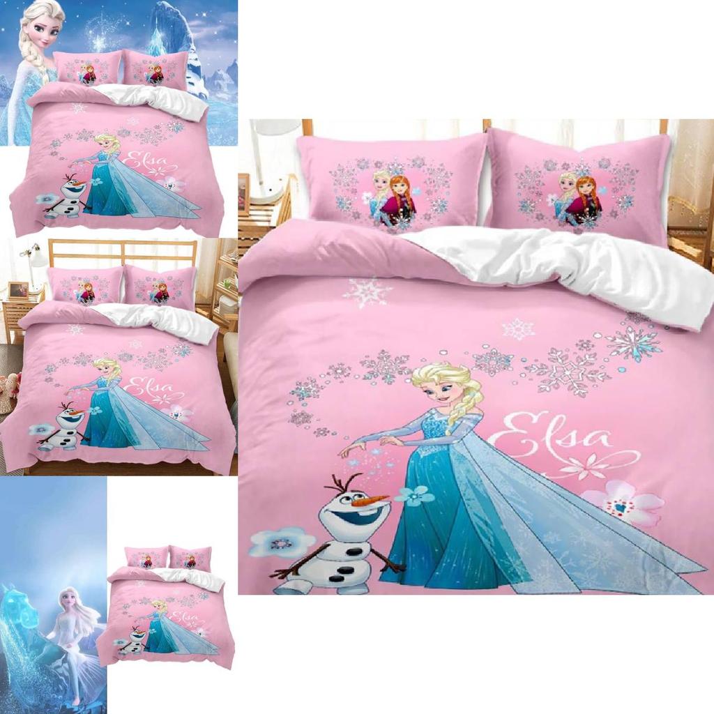 Frozen Flannel Duvet Cover Set For Bedroom Decor And Gift
