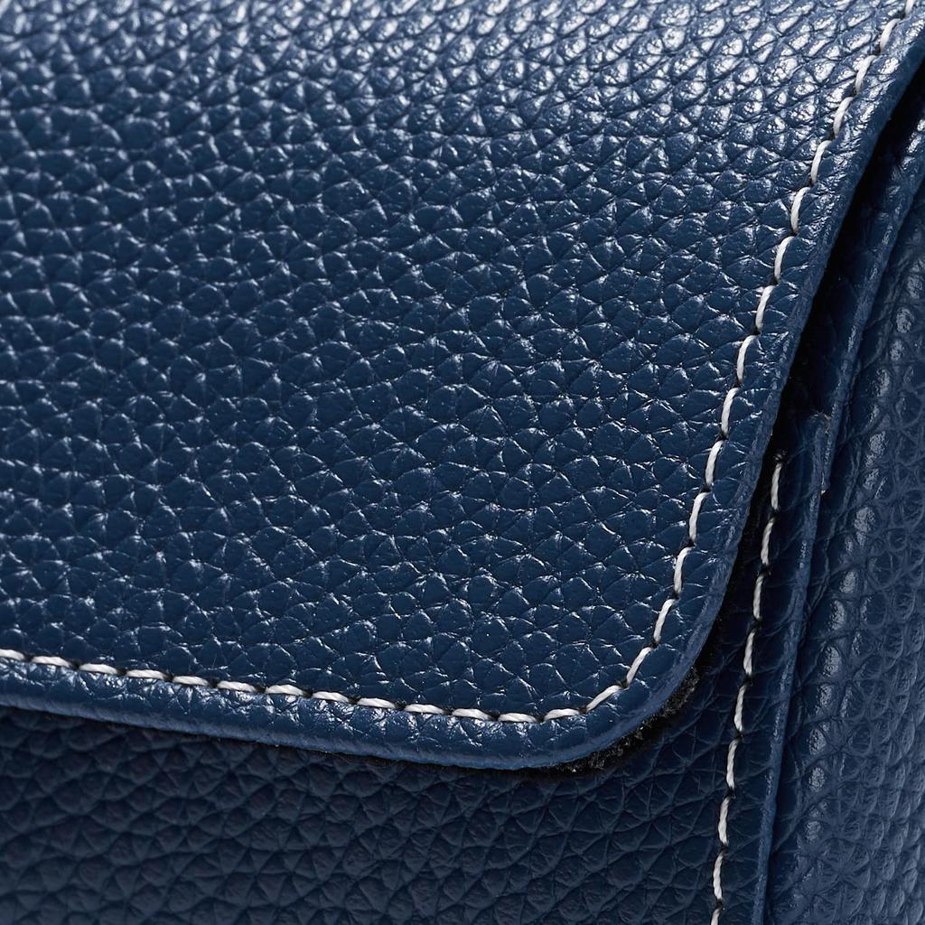 Papten Watch PU Business B00906 Case, Leather, Mini, Portable, 1-Watch Case, Luxury, Stylish, Travel, Trip, Gift, (Blue)