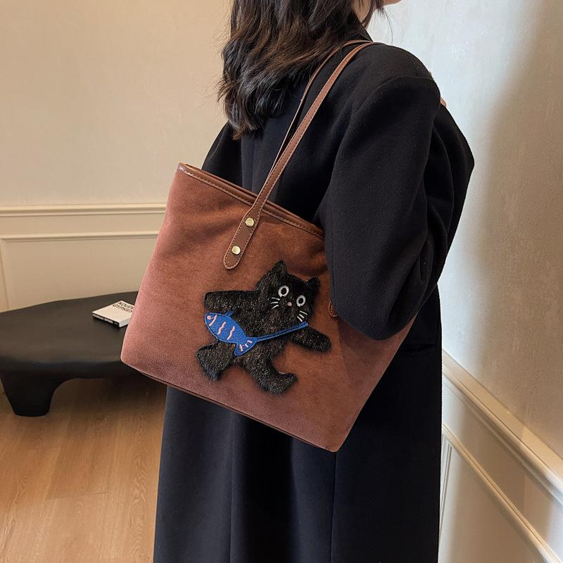 

Leisure commuter tote bag women s large capacity fashion street trend backpack niche light travel backpack 36*10*25 темно-коричневого кольору