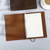 A5 Weicher Einband Lychee-Struktur Spiralblock - Abnehmbarer Leder Business-Notizblock für Besprechungen