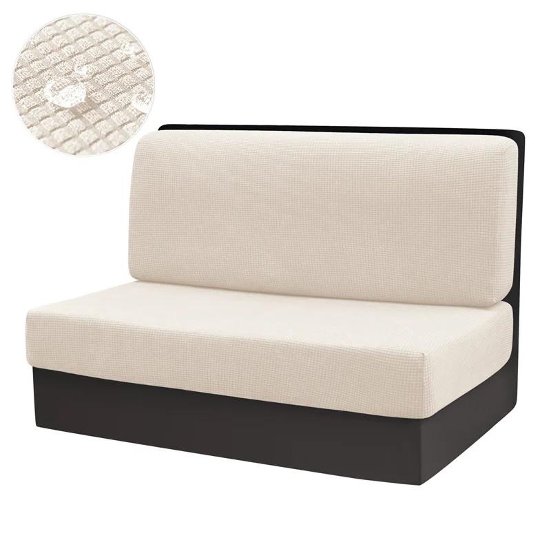 2Pcs/Set Camper Car Bench Cover Water Repellent Rv Dinette Cushions Covers Polar Fleece Stretch Restaurant Sofa Seat Slipcover