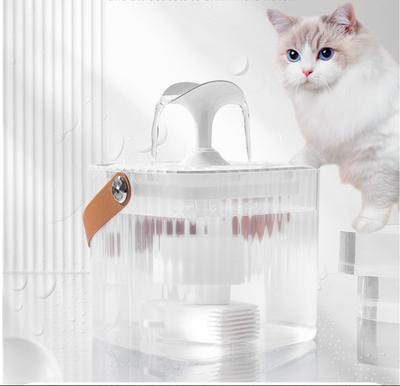 Automatic Transparent Plastic Charging Cat & Dog Water Dispensers Water Bottles Fountains