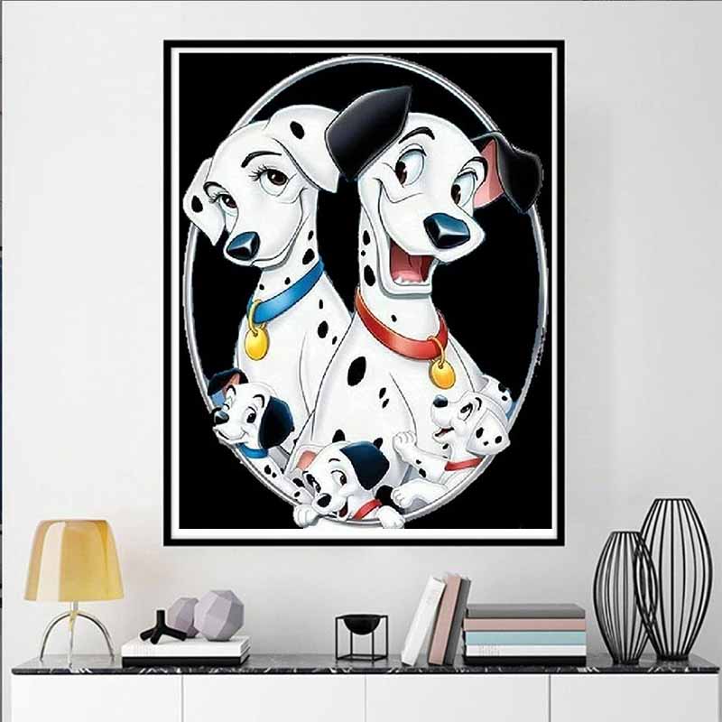 Disney Pittura con Diamanti Pongo Famiglia Petty Ritratto Tema Illustrazione Carino Fai da Te Mosaico di Strass Kit Punto Croce Ricamo Regalo Decorazione per la Casa
