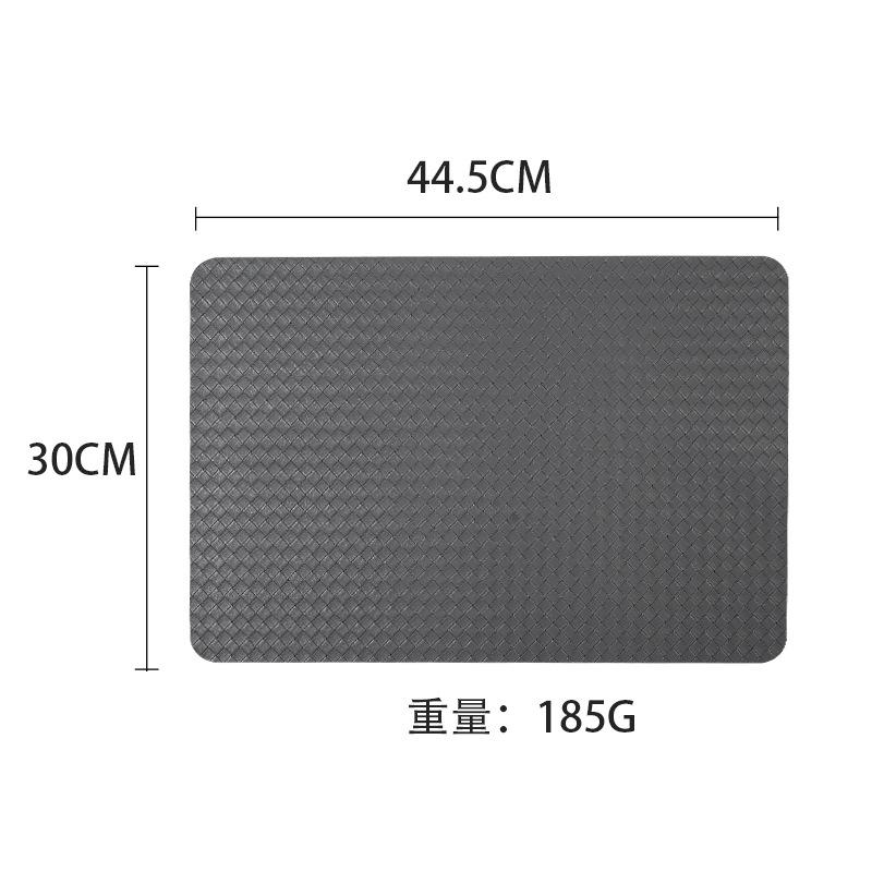 New woven plaid double-sided leather placemat teacup mat waterproof and oil-proof dining table mat western restaurant thermal insulation mat placemat