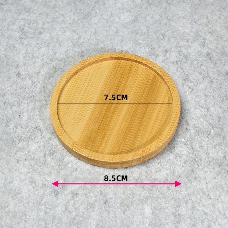 Bamboo Tea Coasters Multi-shaped Bamboo Tray Flower Pot Storage Coasters Kitchen Tableware Decoration Creative Coffee Coasters