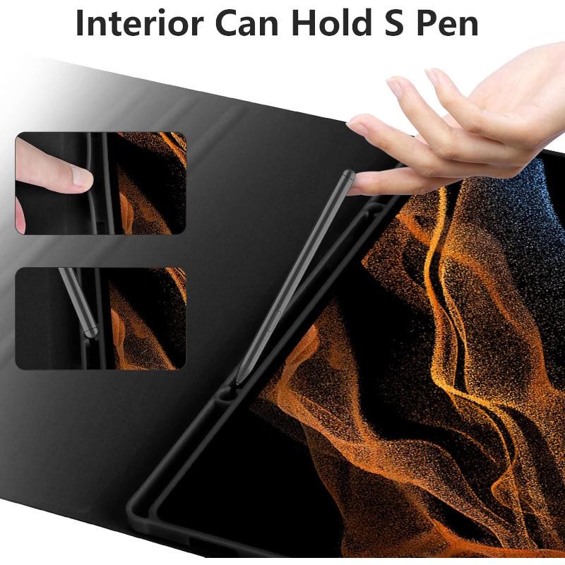 Custodia per Tablet Samsung S10 FE+: Tastiera da 13,1", Slot per penna, Copertina in pelle, Mouse da 12,4"