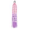Synthetic 1Pcs Ponytail Extension Corlorful Bubble Braid Long Lantern Braided Ponytail with Hair Tie Straight Hairpieces