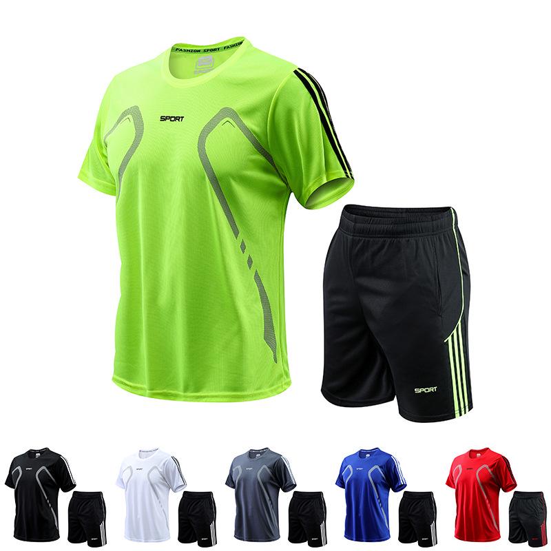 Herr Snabbtorkande Lös Passform Kortärmad Löpar T-shirt - Plus Size Casual Sportkläder