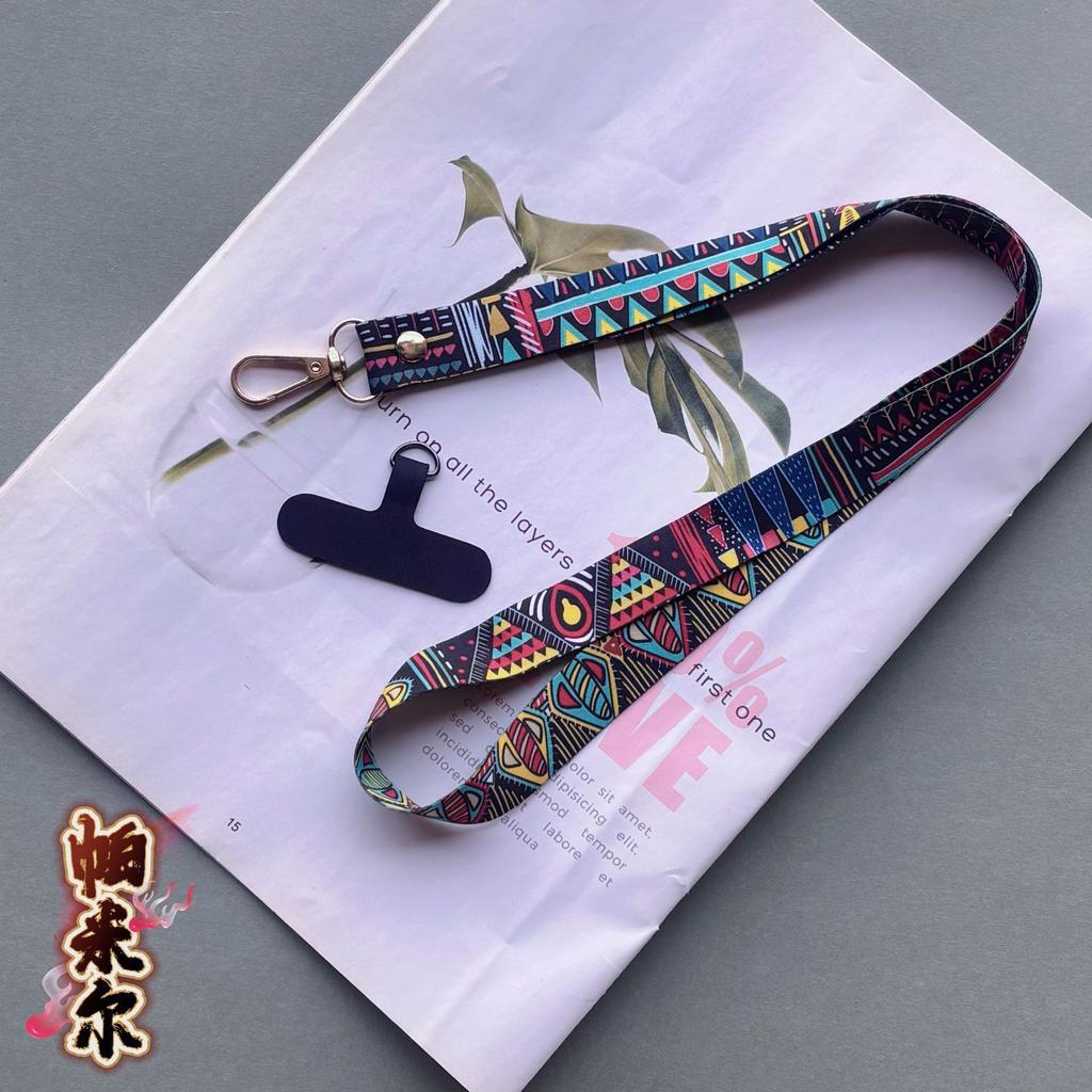Wide Long Durable National Style Neck Strap Universal Phone Lanyard