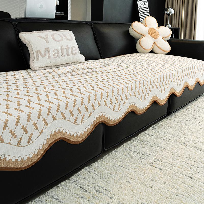 

Retro Special-Shaped Sofa Cushion Is Universal In All Seasons New High-End Combination Seat Cushion Irregular Straight Row Cover Cloth 90*90cm