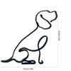 Metal Dog Art Sculpture Modern Abstract Minimalist Art Animal Ornaments Pet Dog Crafts Home Study Office Desktop Decoration