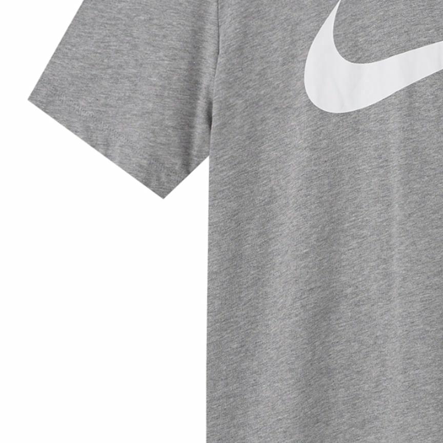 Nike Men's Retro Logo Print Short-Sleeve T-Shirt in Grey