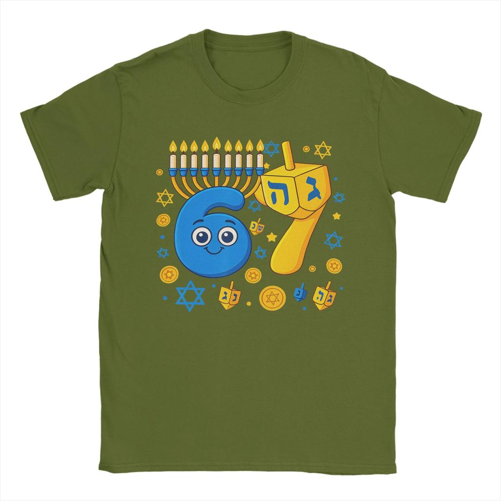 67 Hanukkah Funny Jewish Chanukah 67 Unisexorah Dreidel Meme TShirt Summer Cotton T Shirts For Unisexs Novelty Design Tshirt Tees