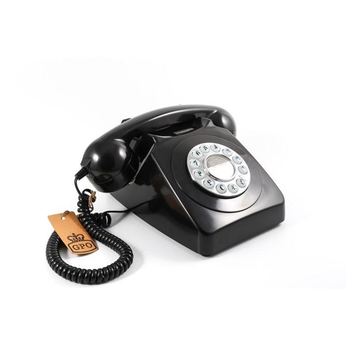 Retro Telephone - Gpo - Gpo 746 - Black - Single Handset - Authentic Ringtone