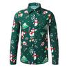 Men Casual Snowflakes Santa Candy Printed Christmas Shirt Top Blouse