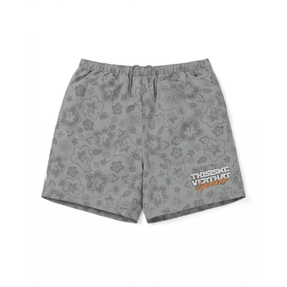 Thisisneverthat Big Logo Nylon Shorts Grey S