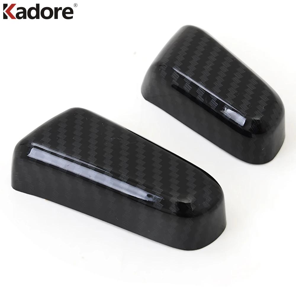 For Hyundai Kona Kauai Encino SUV 2017-  Carbon Fiber Car Seat Adjustment Switch Button Cover Trim Interior Accessories Carbon Fiber Color