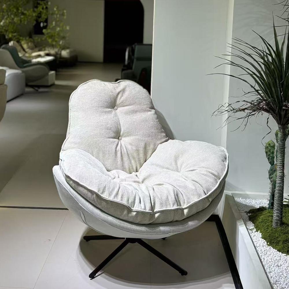 Nordic Style Luxury Lazy Single Sofa Chair Living Room Velvet Comfortable Soft Swivel Lounge Chairs