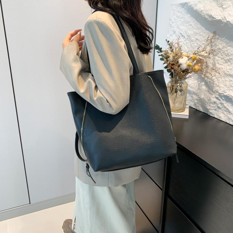 Tide students class tote bag women 2025 simple casual large capacity backpack shoulder bag