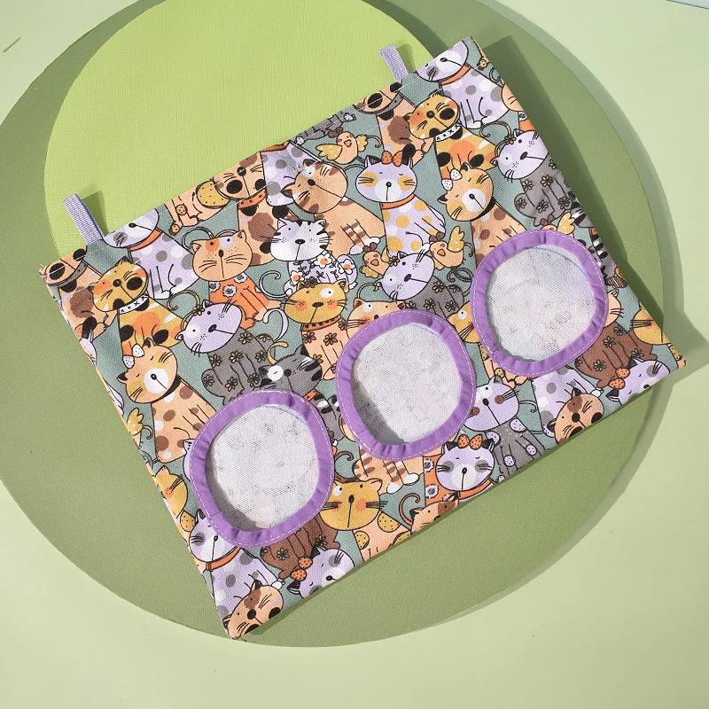 3/2/1 Hole Hanging Hay Bag for Bunny Guinea Pigs Small Animal Feeder Rabbit Food Dispensers Bag Cage Pet Feeding Accessories