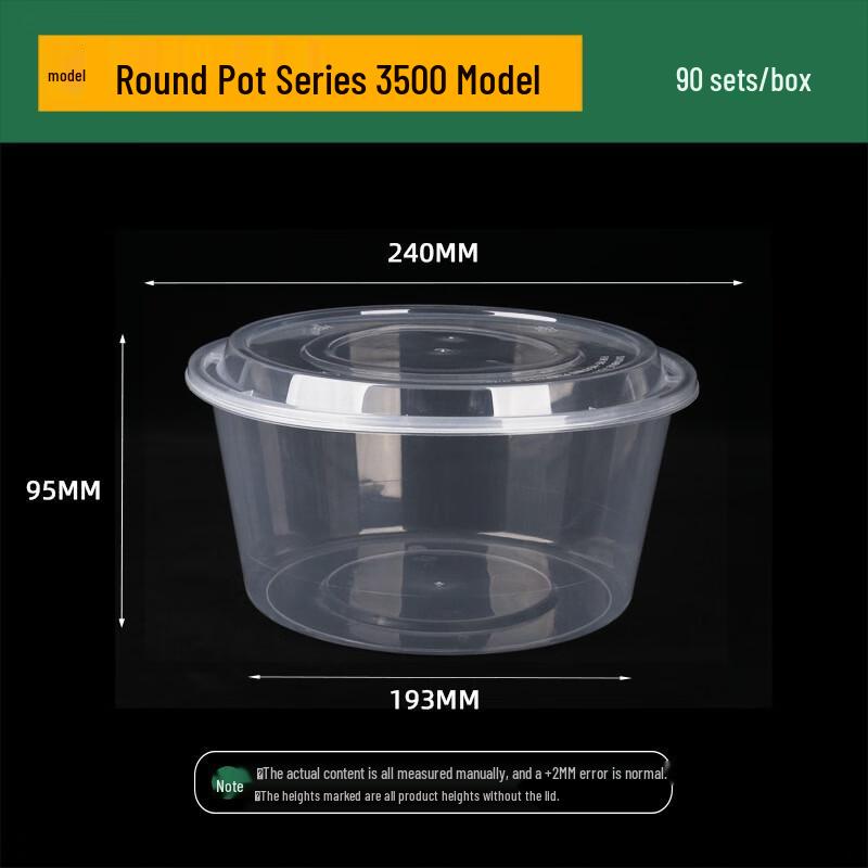 Einweg Runde Takeaway Lebensmittelbehälter mit Deckeln