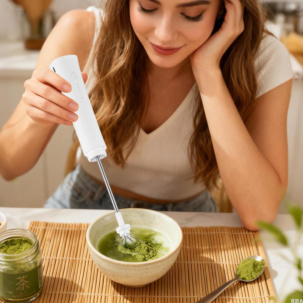 Aufschäumerstab Wiederaufladbarer Getränkemixer Kaffeebereiter Für Zuhause Café Morgen Wochenende Brunch Abendessen Party Feiertagszusammenkunft