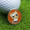Enamel Cat Golf Ball Marker Magnetic Hat Clip Men Women Golfer Hats Pants Bags Visors Belts Metal Clip Golf Accessories Enthusiasts Gift