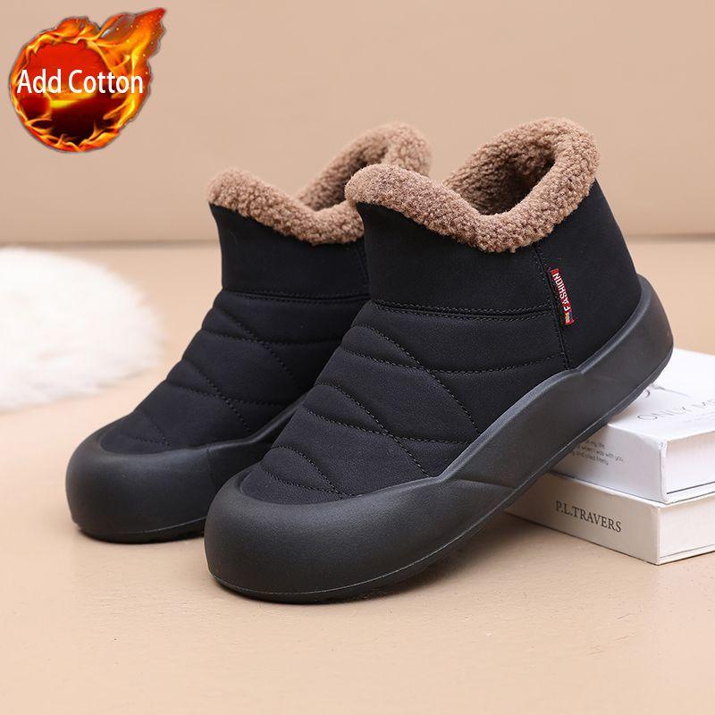 Large Size Warm Ladies Shoes Winter Ankle Round Toe Platform Women's Snow Boots Hot Y2k Trend 2025 Plush Goth Footwear