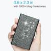 1PC Metal Rhinestone Business Card Clip Drill Business Card Case