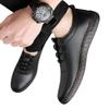 [Manual Sewing] Soft Leather Soft sole/Men's One-pedal Casual Little White Shoes Douyin 2025 Straight
