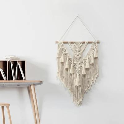 Handgewebte Wandteppich Minimalistisches Design Ferienwohnung Heimdekoration Nordischer Stil Sofa TV-Wanddekoration Böhmischer Wandteppich YLE315