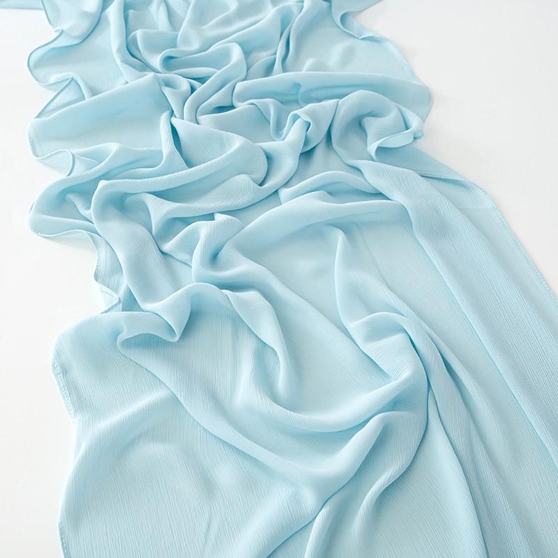 Little Crinkle Chiffon Hijab Good Stitching Solid Plain Scarf High Quality Premium Malaysian Women's Scarves Hijabs Long Shawl