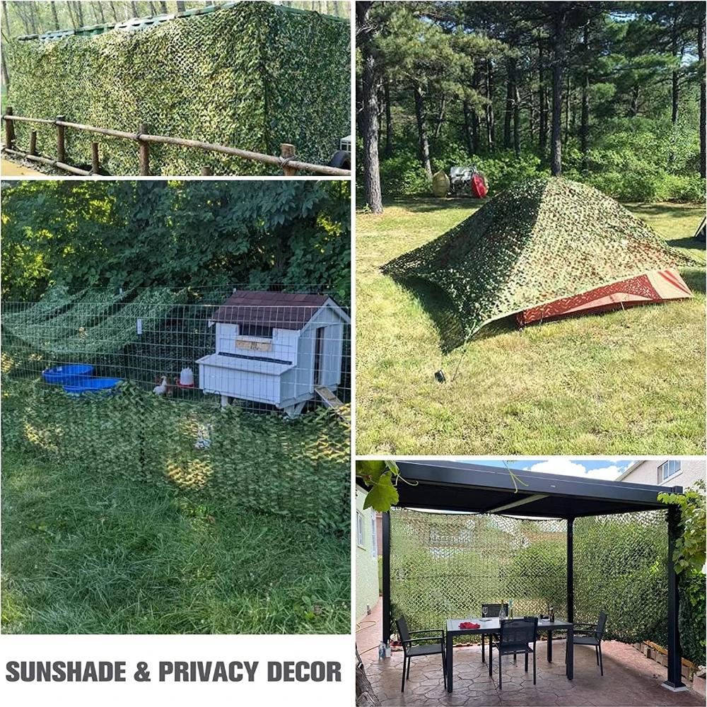 4Mx5M/4Mx6M Hunting Camouflage Nets Woodland Training Camo Netting Car Covers Shade Sunscreen Camping Sun Shelter Privacy Cloth