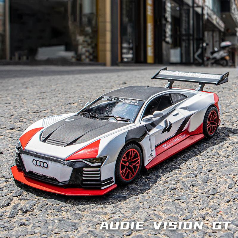 1/32 Scale GT E-tron Vision Alloy Car Model Sound and Light Simulation Car Decoration Collection Child Toy Gift