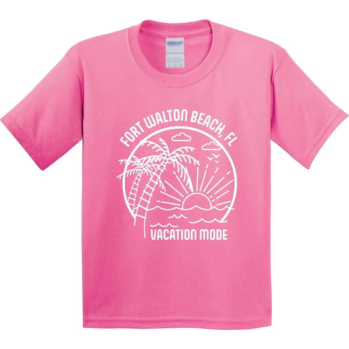 Inktastic Summer Vacation Mode Fort Walton Beach Florida Youth T-Shirt Sunshine 120
