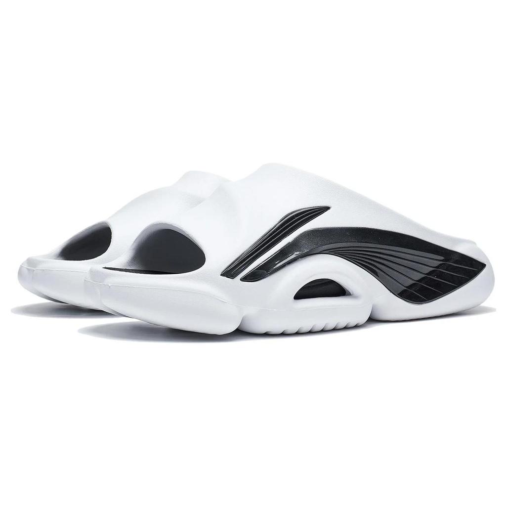 Li Ning BADFIVE Slide EVA Slide Slippers Men's White Black ABTT003-1