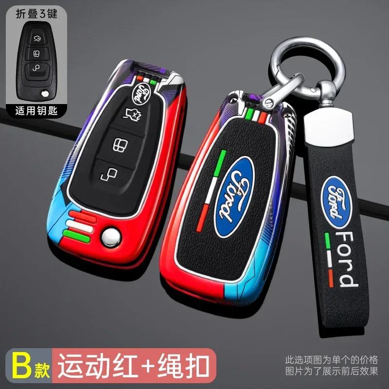 Car Sticker Car Sticker 2025 Hot Car Key Case Fob Cover Holder Shell For Ford Ranger C-Max S-Max Focus Galaxy Mondeo Transit Tou