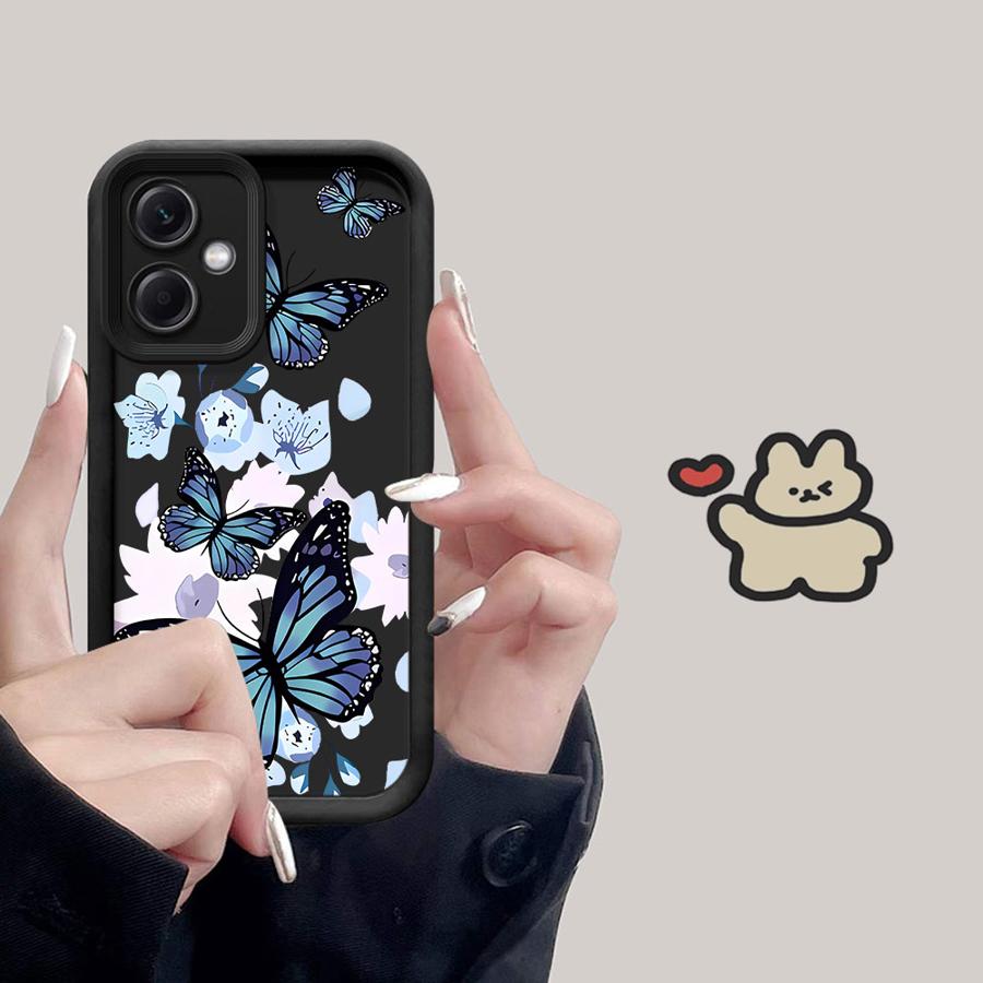 

INS Retro Butterfly Phone Cover Case for Xiaomi Poco F8 C61 X3 NFC X3 Pro C51 C50 Poco F8 Pro