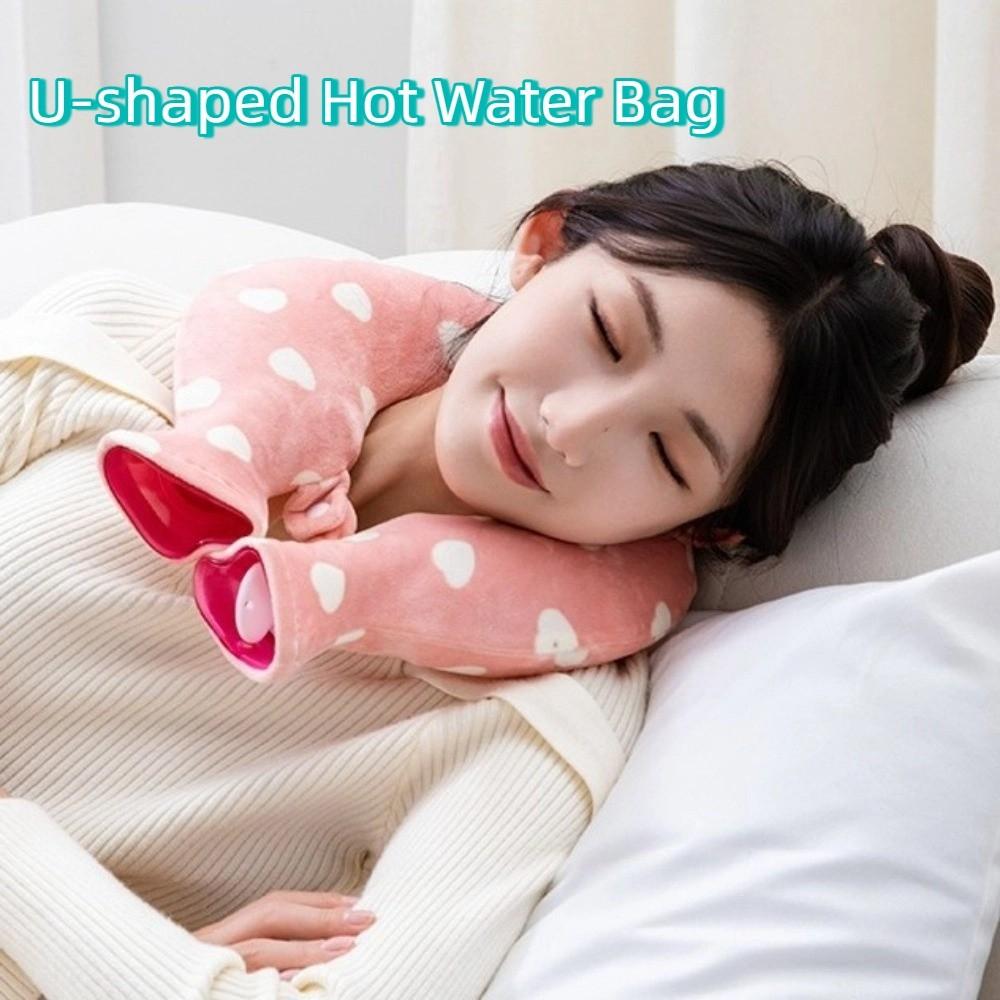 Portable U-shaped Hot Water Bag Thickened Neck Protector Icy Cooling Neck Bag  Office